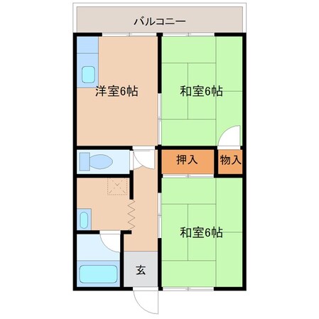 サンハイツ遠の森の物件間取画像